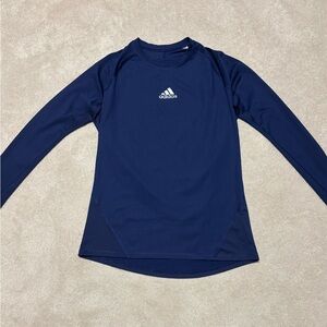 Adidas Navy Blue Long Sleeve Workout Top Size L